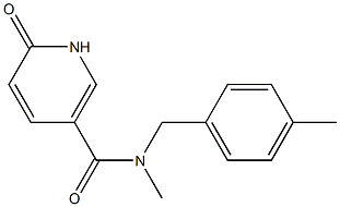 N-methyl-N-[(4-methylphenyl)methyl]-6-oxo-1,6-dihydropyridine-3-carboxamide Struktur