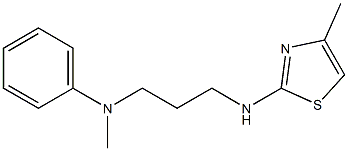 N-methyl-N-{3-[(4-methyl-1,3-thiazol-2-yl)amino]propyl}aniline Struktur