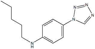 N-pentyl-4-(1H-1,2,3,4-tetrazol-1-yl)aniline Struktur