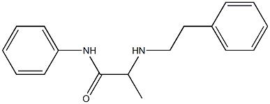 N-phenyl-2-[(2-phenylethyl)amino]propanamide Struktur