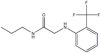 N-propyl-2-{[2-(trifluoromethyl)phenyl]amino}acetamide Struktur