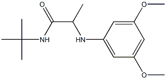 N-tert-butyl-2-[(3,5-dimethoxyphenyl)amino]propanamide Struktur