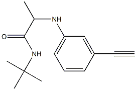 N-tert-butyl-2-[(3-ethynylphenyl)amino]propanamide Struktur