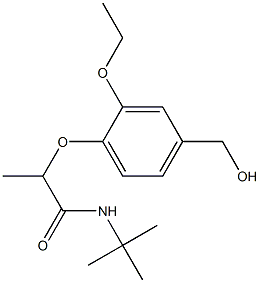 N-tert-butyl-2-[2-ethoxy-4-(hydroxymethyl)phenoxy]propanamide Struktur