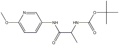 tert-butyl 2-[(6-methoxypyridin-3-yl)amino]-1-methyl-2-oxoethylcarbamate Struktur