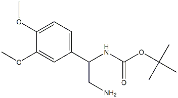 tert-butyl 2-amino-1-(3,4-dimethoxyphenyl)ethylcarbamate Struktur