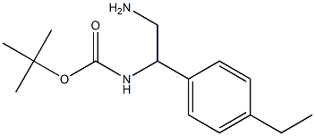 tert-butyl 2-amino-1-(4-ethylphenyl)ethylcarbamate Struktur