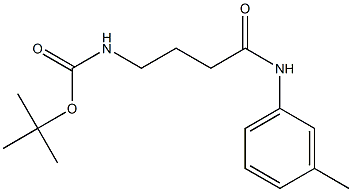 tert-butyl 4-[(3-methylphenyl)amino]-4-oxobutylcarbamate Struktur