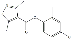 4-Isoxazolecarboxylic  acid,  3,5-dimethyl-,  4-chloro-2-methylphenyl  ester Struktur