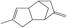 4,7-Methano-1H-indene,  3a,4,5,6,7,7a-hexahydro-2-methyl-6-methylene- Struktur