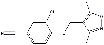 Benzonitrile,  3-chloro-4-[(3,5-dimethyl-4-isoxazolyl)methoxy]- Struktur