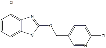 4-CHLORO-2-((6-CHLOROPYRIDIN-3-YL)METHOXY)BENZO[D]THIAZOLE Struktur