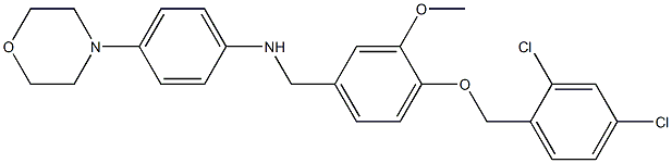 N-{4-[(2,4-dichlorobenzyl)oxy]-3-methoxybenzyl}-4-(4-morpholinyl)aniline Struktur