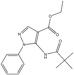 ethyl 5-[(2,2-dimethylpropanoyl)amino]-1-phenyl-1H-pyrazole-4-carboxylate Struktur