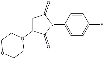 1-(4-fluorophenyl)-3-(4-morpholinyl)-2,5-pyrrolidinedione Struktur