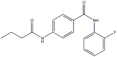 4-(butyrylamino)-N-(2-fluorophenyl)benzamide Struktur