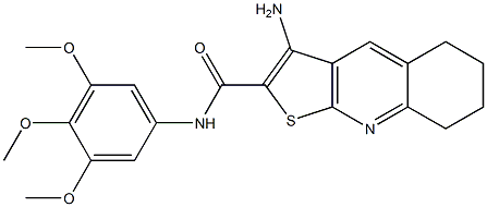 3-amino-N-(3,4,5-trimethoxyphenyl)-5,6,7,8-tetrahydrothieno[2,3-b]quinoline-2-carboxamide Struktur