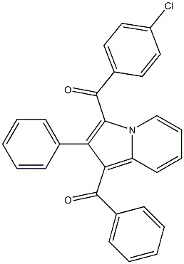 (1-benzoyl-2-phenyl-3-indolizinyl)(4-chlorophenyl)methanone Struktur