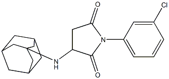 1-(3-chlorophenyl)-3-(tricyclo[3.3.1.1~3,7~]dec-1-ylamino)pyrrolidine-2,5-dione Struktur