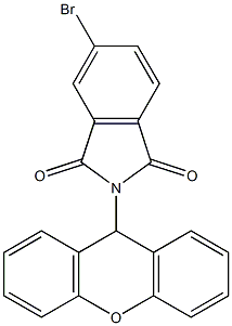 5-bromo-2-(9H-xanthen-9-yl)-1H-isoindole-1,3(2H)-dione Struktur