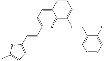 8-[(2-chlorobenzyl)oxy]-2-[2-(5-methyl-2-thienyl)vinyl]quinoline Struktur