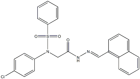 N-(4-chlorophenyl)-N-{2-[2-(1-naphthylmethylene)hydrazino]-2-oxoethyl}benzenesulfonamide Struktur