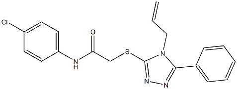 2-[(4-allyl-5-phenyl-4H-1,2,4-triazol-3-yl)sulfanyl]-N-(4-chlorophenyl)acetamide Struktur