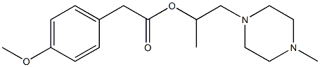 1-methyl-2-(4-methyl-1-piperazinyl)ethyl (4-methoxyphenyl)acetate Struktur