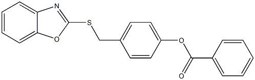 4-[(1,3-benzoxazol-2-ylsulfanyl)methyl]phenyl benzoate Struktur