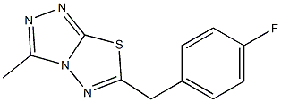 6-(4-fluorobenzyl)-3-methyl[1,2,4]triazolo[3,4-b][1,3,4]thiadiazole Struktur