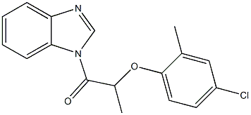 1-[2-(4-chloro-2-methylphenoxy)propanoyl]-1H-benzimidazole Struktur