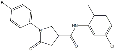 N-(5-chloro-2-methylphenyl)-1-(4-fluorophenyl)-5-oxo-3-pyrrolidinecarboxamide Struktur