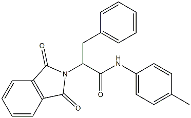 2-(1,3-dioxo-1,3-dihydro-2H-isoindol-2-yl)-N-(4-methylphenyl)-3-phenylpropanamide Struktur