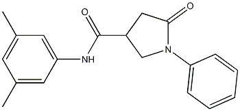 N-(3,5-dimethylphenyl)-5-oxo-1-phenyl-3-pyrrolidinecarboxamide Struktur