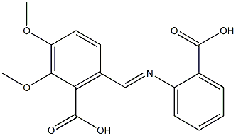 6-{[(2-carboxyphenyl)imino]methyl}-2,3-dimethoxybenzoic acid Struktur