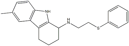 N-(6-methyl-2,3,4,9-tetrahydro-1H-carbazol-1-yl)-N-[2-(phenylsulfanyl)ethyl]amine Struktur