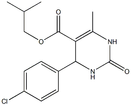 isobutyl 4-(4-chlorophenyl)-6-methyl-2-oxo-1,2,3,4-tetrahydro-5-pyrimidinecarboxylate Struktur