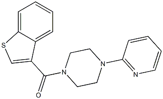 1-(1-benzothien-3-ylcarbonyl)-4-(2-pyridinyl)piperazine Struktur