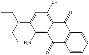 1-amino-2-(diethylamino)-4-hydroxyanthra-9,10-quinone Struktur