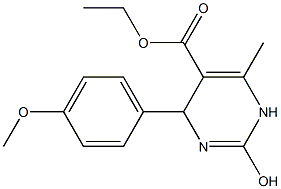 ethyl 2-hydroxy-4-(4-methoxyphenyl)-6-methyl-1,4-dihydro-5-pyrimidinecarboxylate Struktur