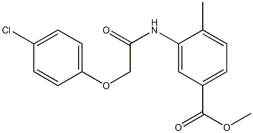 methyl 3-{[(4-chlorophenoxy)acetyl]amino}-4-methylbenzoate Struktur