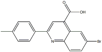 6-bromo-2-(4-methylphenyl)-4-quinolinecarboxylic acid Struktur