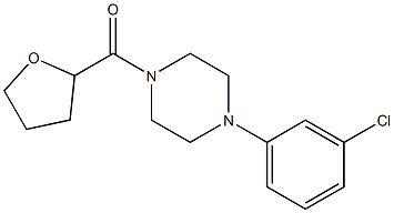 1-(3-chlorophenyl)-4-(tetrahydro-2-furanylcarbonyl)piperazine Struktur