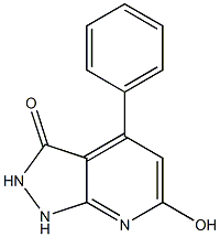 6-hydroxy-4-phenyl-1,2-dihydro-3H-pyrazolo[3,4-b]pyridin-3-one Struktur