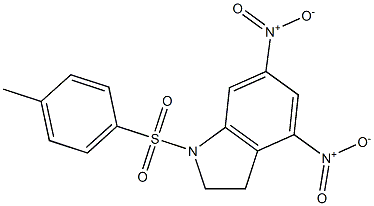 4,6-bisnitro-1-[(4-methylphenyl)sulfonyl]indoline Struktur