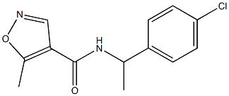 N-[1-(4-chlorophenyl)ethyl]-5-methyl-4-isoxazolecarboxamide Struktur