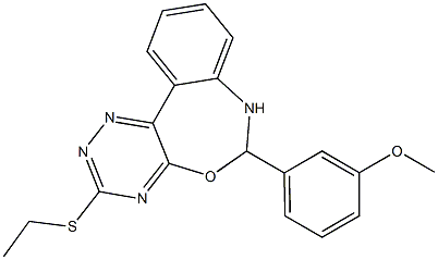 3-(ethylsulfanyl)-6-(3-methoxyphenyl)-6,7-dihydro[1,2,4]triazino[5,6-d][3,1]benzoxazepine Struktur