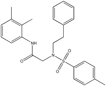 N-(2,3-dimethylphenyl)-2-[[(4-methylphenyl)sulfonyl](2-phenylethyl)amino]acetamide Struktur