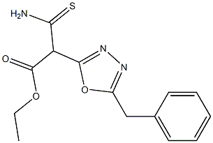 ethyl 3-amino-2-(5-benzyl-1,3,4-oxadiazol-2-yl)-3-thioxopropanoate Struktur