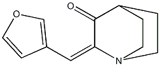 2-(3-furylmethylene)quinuclidin-3-one Struktur